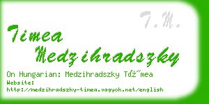 timea medzihradszky business card